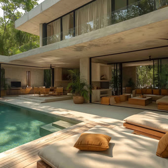 Tulum palapa villa exterior